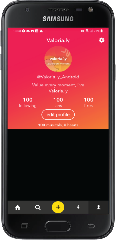 android with valoria.ly